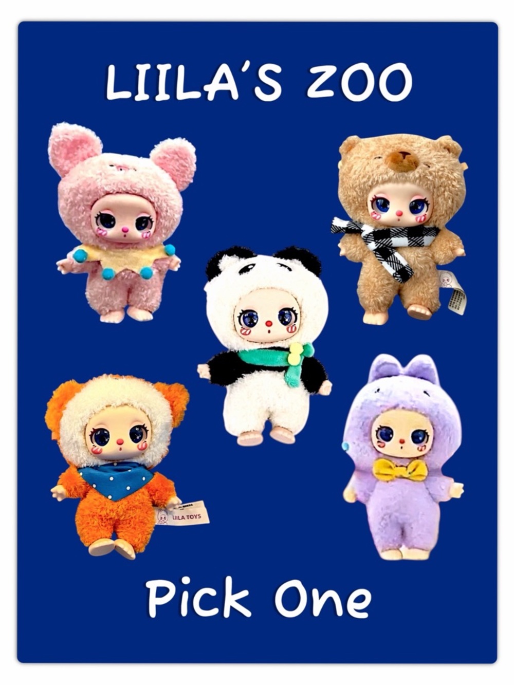 Liila' s Zoo Series Plush Doll Pendant